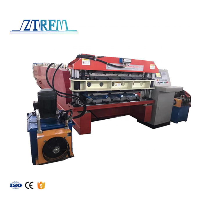 High speed trapezoidal roof tile machine